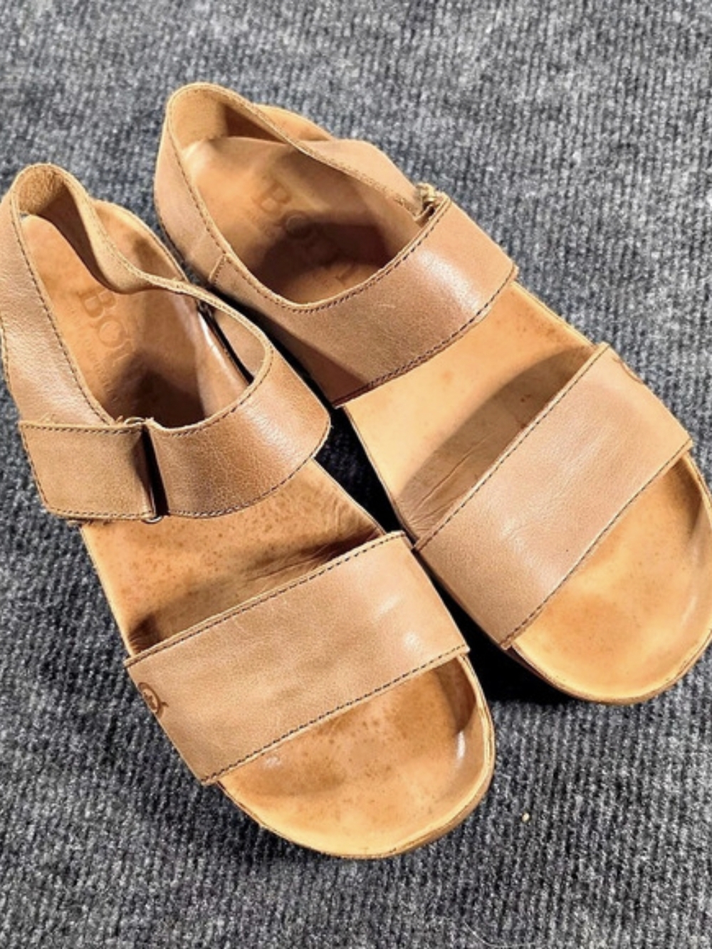 Born CQA15 Leather Brown Sandals US 9M